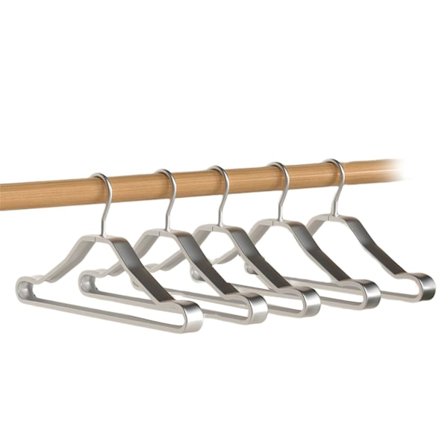 5 stk. aluminiumsbøjler til tøj, skridsikre, til tørring, uden mærker, til hjemmet