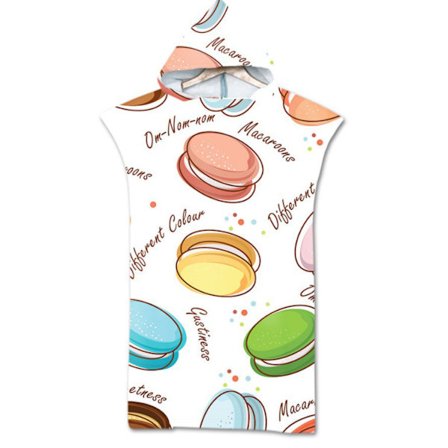 1 st Surf Poncho Handduk, Snabbtorkande Mikrofibertyg, Strandbyten