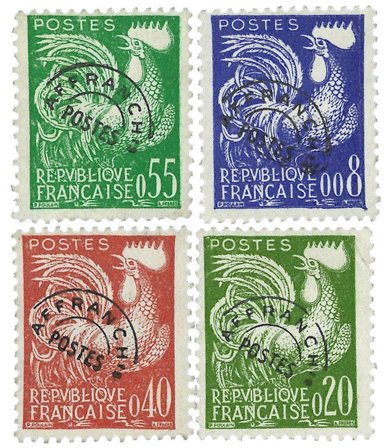 Frankrig - YT 119-122 - Forudannulleret - Postfrisk uden gummi