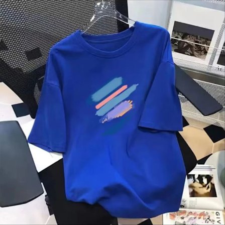 Puuvillasta valmistettu lyhythihainen T-paita naisille, kesäuutuus, sateenkaaren grafiikkapainatus, puolihihainen T-paita