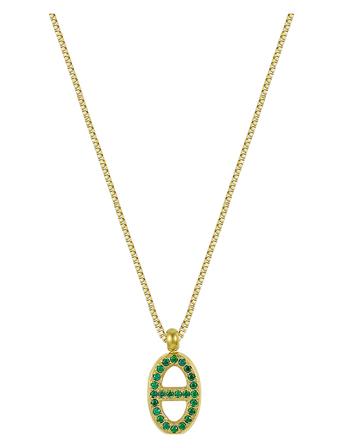 Nikki Crystal Necklace Black/Silver Accessories Kids Jewellery Necklaces Chain Necklaces Gull Bud To Rose*Betinget Tilbud