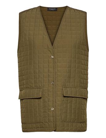 Slfginna Sl Quilted Vest Ex Green Selected Femme