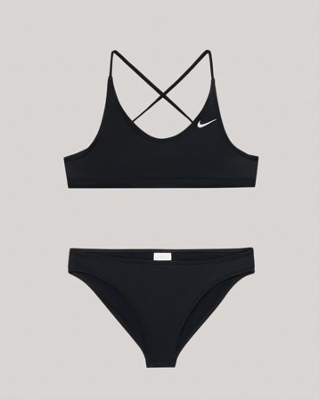 Nike NIKE ESSENTIAL LACE UP BIKINI SET Sort Badetøj/Badekåber Pige - Kids Brand Store