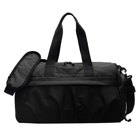 Sports Gym Bag for Weekend Bag med uavhengig skooppbevaring (svart)