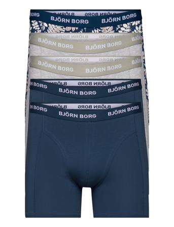 Essential Boxer 5P Bokserit Sininen Björn Borg