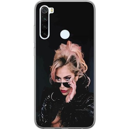 Kompatibelt Mobildeksel til Xiaomi Redmi Note 8 Lady Gaga portrett med solbriller og dramatisk sminke i mørk glamorøs stil