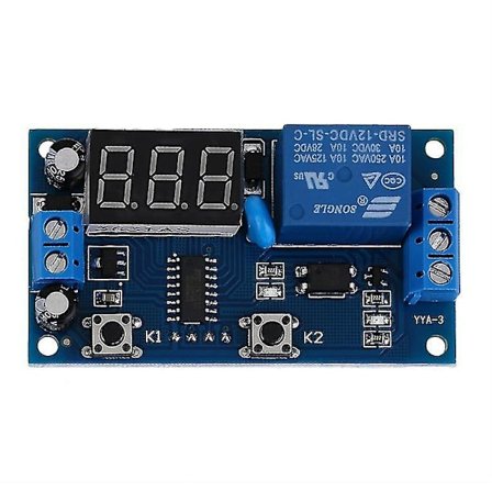 DC 12V Digital Display Trigger Syklustidsforsinkelsesrelé