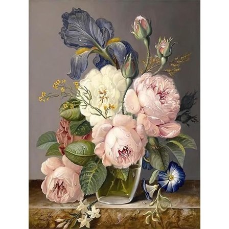 30 40 cm DIY Stil 1 Diamantmaleri, 5D Diamantmaleri Full Bor, Blomstermaleri Strassbroderi Bilder Korssting Kunst Håndverk