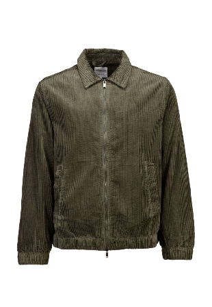 Lindbergh Corduroy zip Jacket Jackor Herr Grön XXL