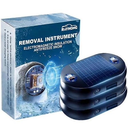 3-pak Elektromagnetisk Bil Sneremover Antifreeze Sneremoverværktøj Solcelledrevet Bil Sneremover Afrimer Forrude Isbryder