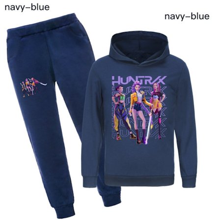 Kpop Demon Hunters barnegenser med hette og bukser - Perfekt