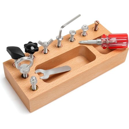 Montessori Puulelu Ruuvilaudalla – Hienomotoriset taidot & Aistien oppiminen 3–5-vuotiaille