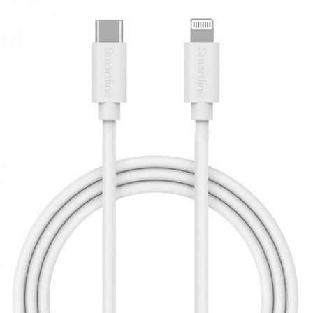 Smartline Lightning Kabel Till USB-C 3A 2m Vit