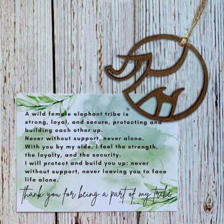 Vilda kvinnliga elefantkort gratulationskort A A