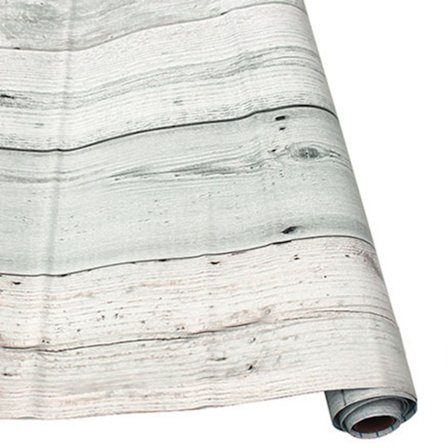 45 cm x 12 m selvklæbende tapet til hjemmet - tykt, vandtæt baggrundsvægklistermærke til sovesal, soveværelse, grå søgrøn træstruktur