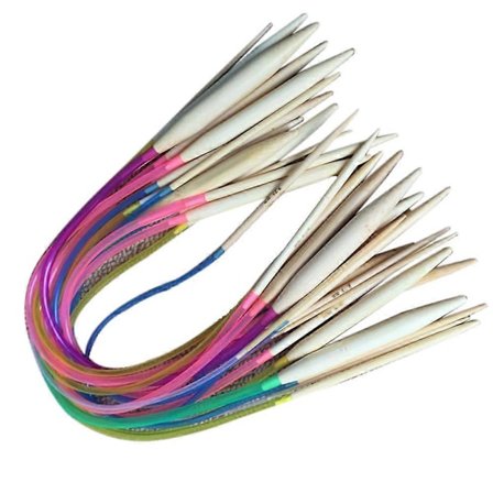 18 Par Stickningsset Utbytbara Stickor Stickset Rundstickor Rör Rundstickning