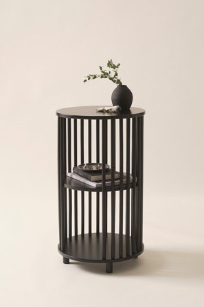 Jotex - Sidebord Ø 40 Cm Black mdf / metall - SUNMOR - Kjøp Sidebord & småbord hos Jotex