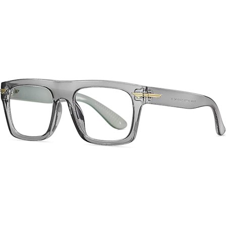 Tykke stel blålys blokerende klare linser briller firkantede falske nørd modebriller