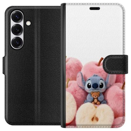 Kompatibel Tegnebogsetui til Samsung Samsung Galaxy S25 Farverig collage med futuristiske pigegruppe karakterer, hjerter og glitter i moderne pop og k