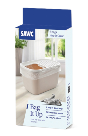 Savic - Bag It Up Hop In Giant - Kattebakkeposer 6 stk - Katt - Kattedo & kattetoalett - Toalett-tilbehør & kattespader - ZOO.no
