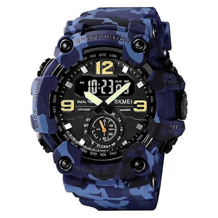 SKMEI 1637 Ulkoilu Sotilaallinen Miesten Kello Camouflage PU Vedenpitävät Rannekellot Rento Urheilutyyli Digitaalinen Kello 1019 montre homme