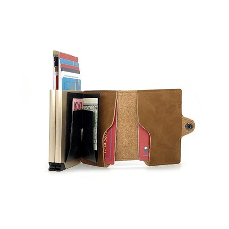 Korthållare i Exklusivt Läder NFC/RFID