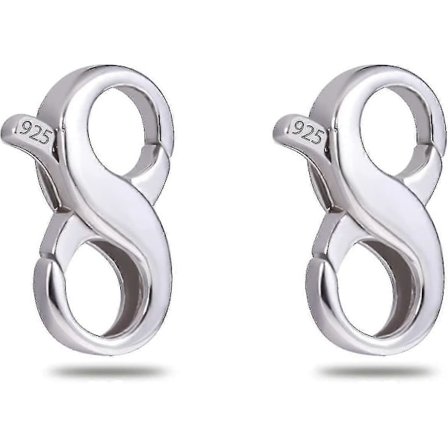 2 stk. hummerlås, smykkelås dobbelt åben armbåndslås halskædelås hummerlås 925 sterlingsølv smykkereparation til armbånd (12,5 x 6 mm)