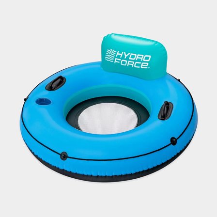 Aro de natación Bestway Hydro Force White Cap Rider, Ø1.19 metro, azul/turquesa+ parche de reparación