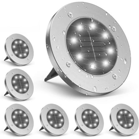 Solcellelamper Udendørs Have - 6 stk. Soldrevne Havelamper med LED-lys Vandtætte Solcellelamper til Have