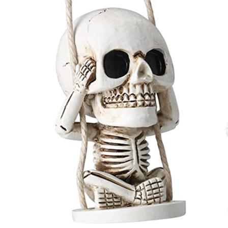 1 stk. Sød Halloween Ornament, Svingende Kranie Bilhæng Bakspejl