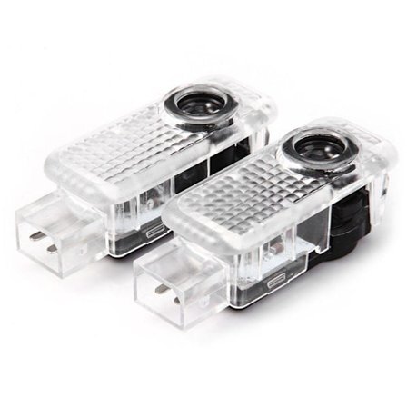 2 bil logoer (Audi S-line) Dørindgang belysning Billedør belysning Projektionslys