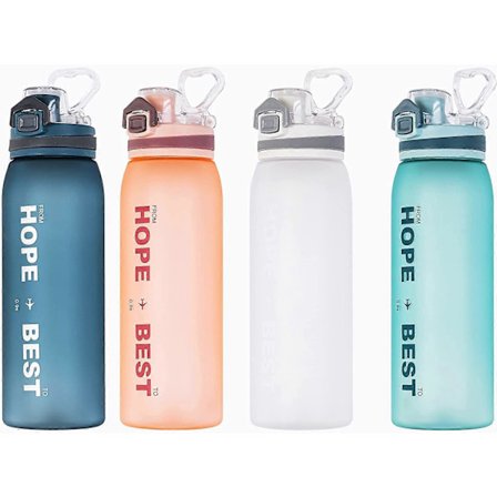 Drikkeflaske Vandflasker Fitnesscenter Sport 1l Cykling Løb 900ml BPA-fri Plast Hydreringsflaske D20 (900ml, Pink)