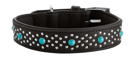 Hunter - Hundehalsbånd Madona Svart L-XL 70 - Hals 50-60cm - Hund - Halsbånd - ZOO.no