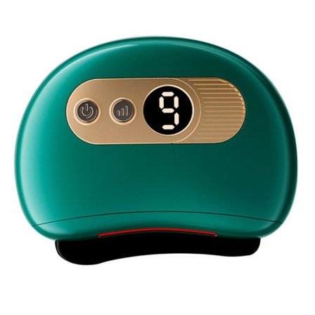 Elektrisk Gua Sha Massager - Opvarmet Skrabeværktøj til Ansigtsløft & Akupunktur Massage Green