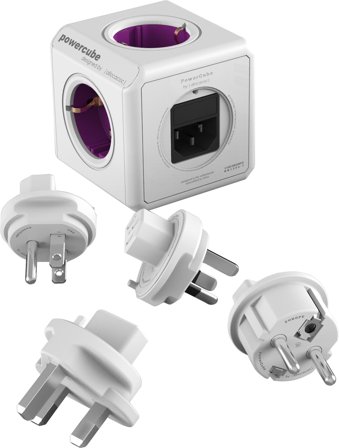 allocacoc PowerCube Reiseadapter 2300 W, Strømbrytere & vegguttak