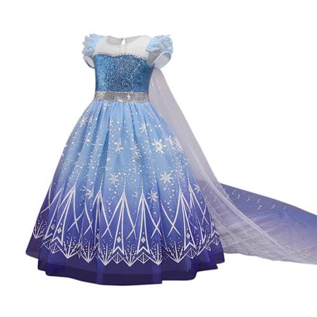 Frozen Kjole Børn Pige Cosplay Fødselsdagsfest Prinsessekjole 130 cm