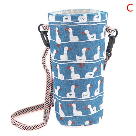 Modern Style Portable Bottle Cover väskor Blommönster Bomull