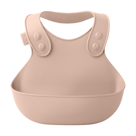 BIBS Dinner Bib Silikonsmekke, Lyserosa, 1 stk.