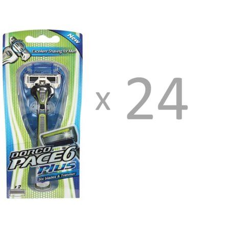 24st Dorco Pace6 Plus rakhyvel inkl 48st rakblad