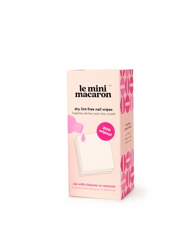 Le Mini Macaron Dry Lint-Free Nail Wipes - Nude - 200 pcs
