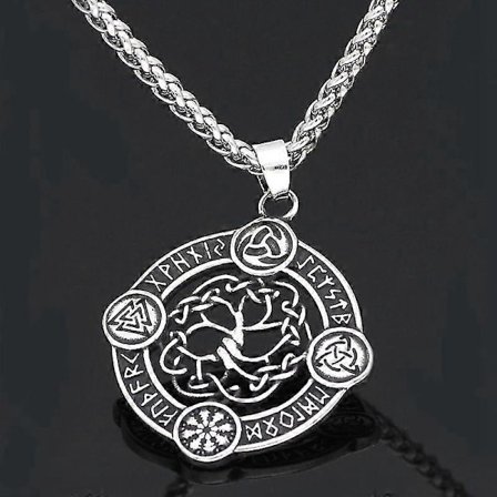 Ny Personlighed Keltisk Livets Træ Rundt Vedhæng Halskæde Herre Viking Rune Amulet Halskæde Vedhæng Tilbehør Fest Smykker