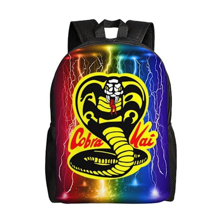 x382 Cobra Kai Ryggsäckar för pojkar flickor, tecknad film bärbara väskor lätta slitstarka ryggsäck skolväska för tonåringar grundskola mellanstadiet 