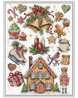 Stickpackung Bild Weihnachten