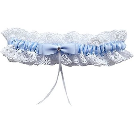 Brude Strømpebånd Bryllup Strømpebånd Benring Benstrømpebånd Blonder For Brud Med Rhinestones Sateng Sløyfe Elastisk Blomsterstrømpebånd