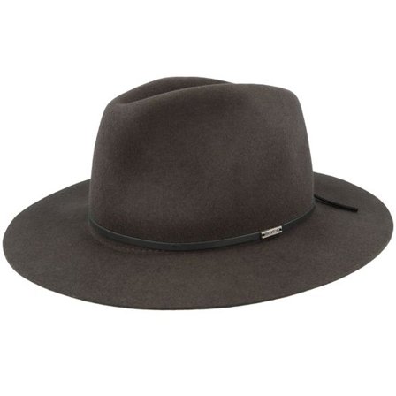 Brixton - Svart fedora Hatt - Wesley Packable Washed Black Fedora @ Hatstore