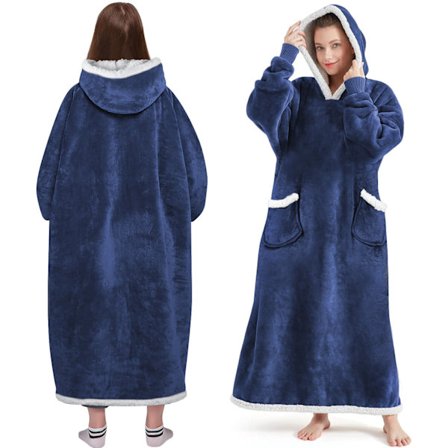 Wearable Blanket Oversized Blanket Hoodie Double-Sided Gifts for Women and Men