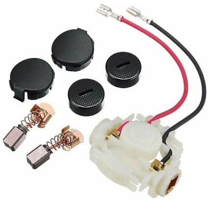 Kolborste + borsthållare + lock + lockkåpor för Makita BGA450