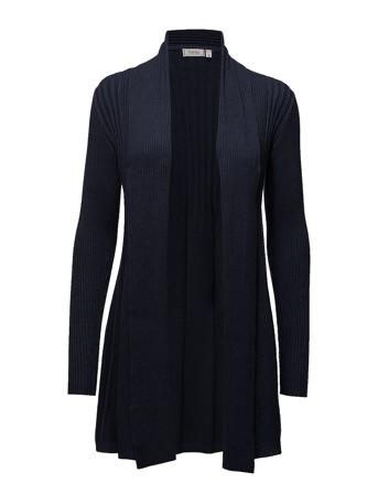Zubasic 61 Cardigan Essentials Stickad Tröja Cardigan Blå Fransa