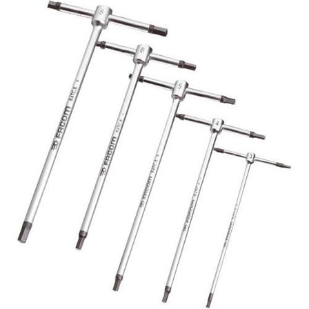 Facom 84TC.JE5 Insexnyckelsats med T-handtag 3 mm-8 mm, 5 st., Skruva