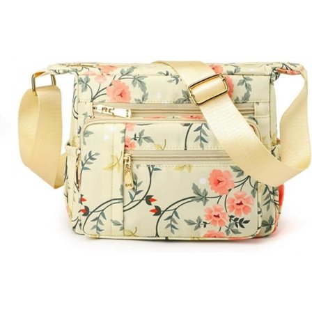 Skuldervesker for kvinner Stor Flerlommers Hverdagsreiseveske Messenger Vesker for Shopping Vandring Daglig Bruk (Arabesque)